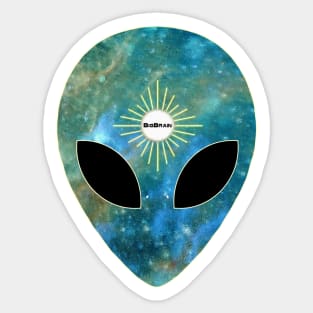 Big Brain Alien Sticker